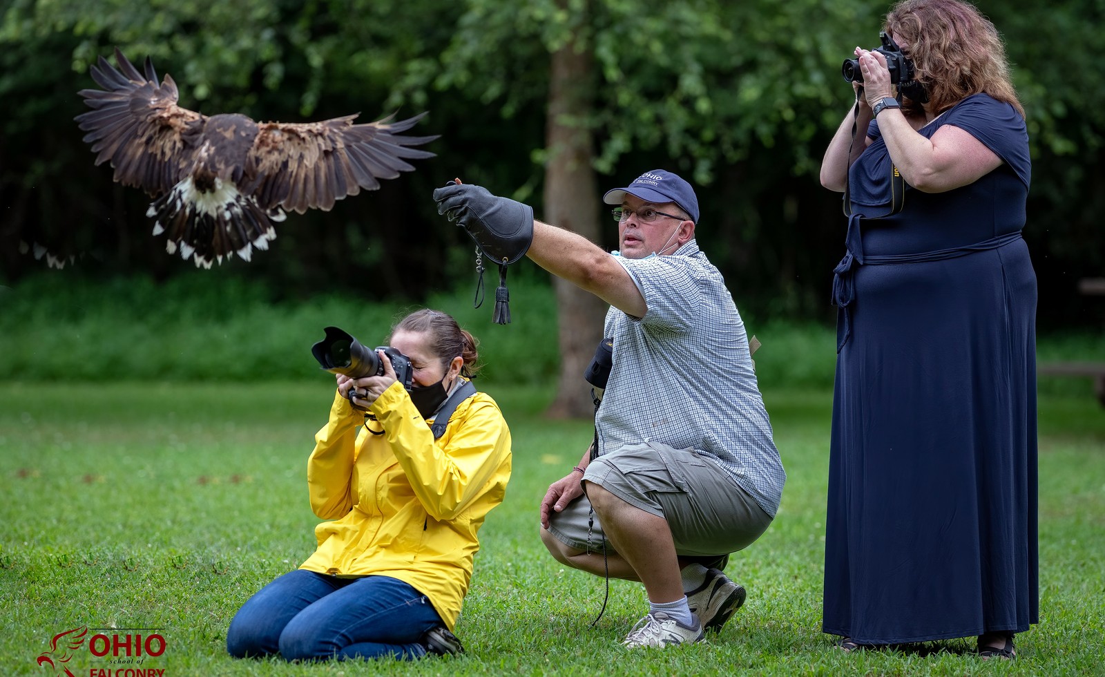 Ohio School of Falconry hawk walk program